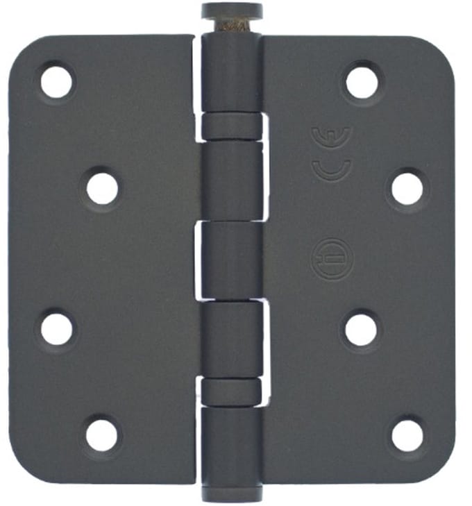 Intersteel Kogellagerscharnier afgerond 3,5 (89x89x2,5mm) CE inclusief schroeven donker brons