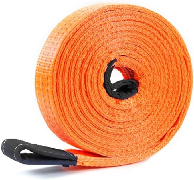 Sterke Sleepkabel - Pechhulp Kabel - Voertuig Slepen - Dubbele D-sluitingen - 6 Ton 3 Meter - Oranje