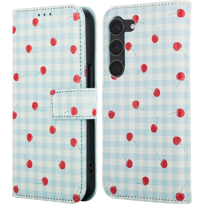 imoshion Hoesje - Geschikt voor Samsung Galaxy S23 - Design Bookcase smartphone - Cherry Check