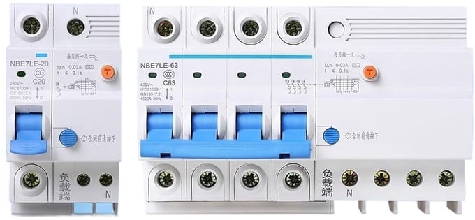 Aardlekschakelaar - Stroombeveiliging - Veilige Installatie - Mini Type - 25A - Grijs