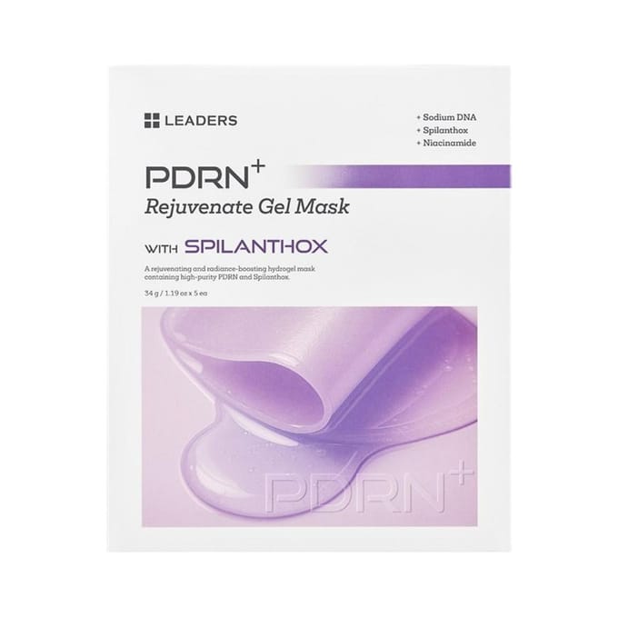 LEADERS PDRN+ Masque Gel Reconstituant Raffermissant Hydratation 34g x 6 Feuilles