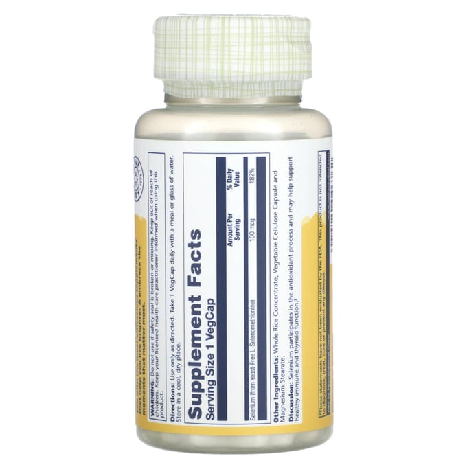 Gistvrij Selenium, 100 mcg, 90 vegetarische capsules