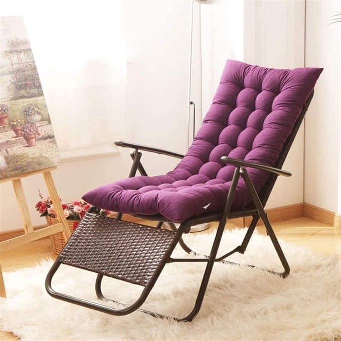 Ligkussen - Zitkussen Tuinstoel - Ontspannen Buiten - Ademend Polyester - 155x48 cm - C
