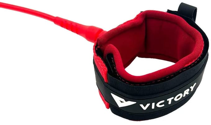 Victory 8´ Pro 7mm Stainless Steel Double Swivel Surflijn Rood