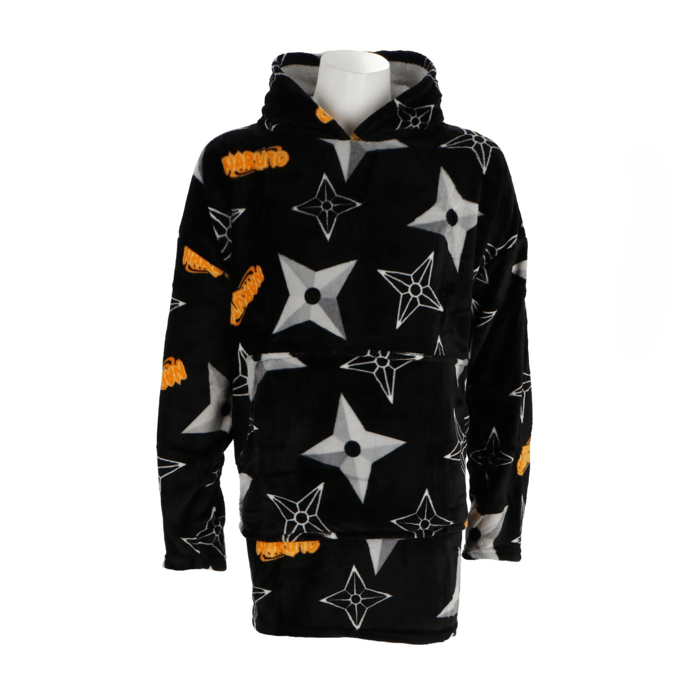Naruto Hoodie Fleece Deken, Star- Volwassen - One Size - Polyester