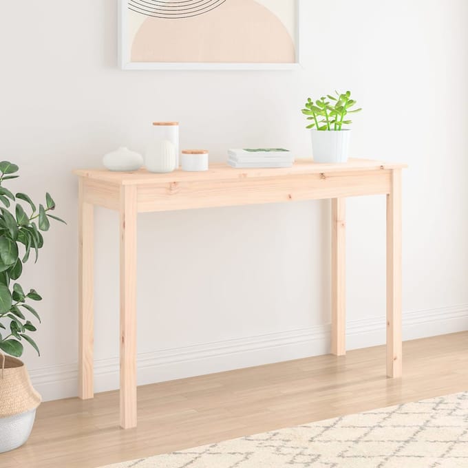 vidaXL - Wandtafel - 110x40x75 - cm - massief - grenenhout