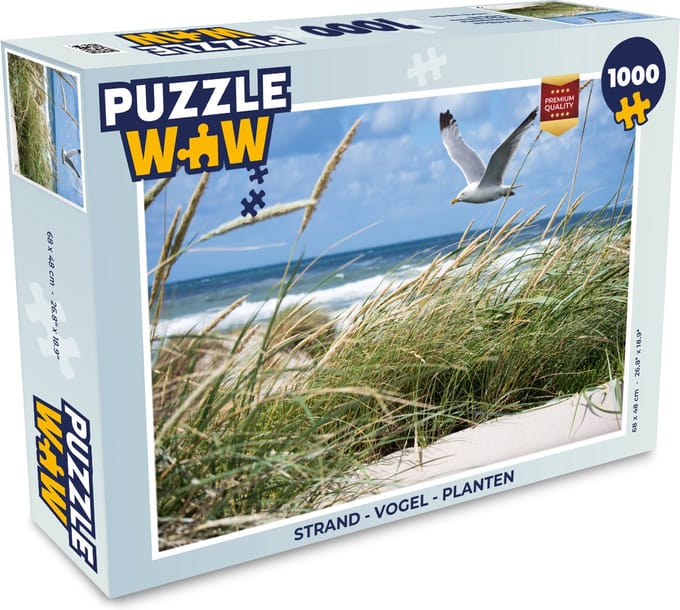 Puzzel Strand - Vogel - Planten - Legpuzzel - Puzzel 1000 stukjes volwassenen