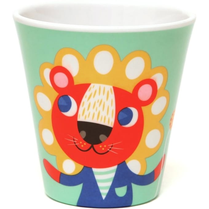 Petit Monkey melamine beker leeuw en tijger munt