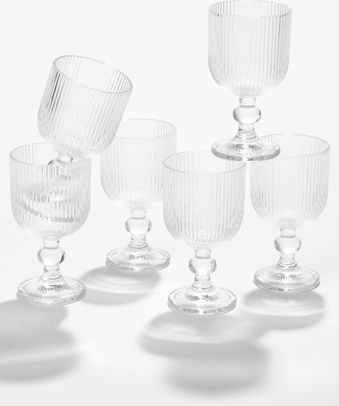 Mica Decorations Merlot Wijnglas set van 6 - 250 ml - Glas - Transparant