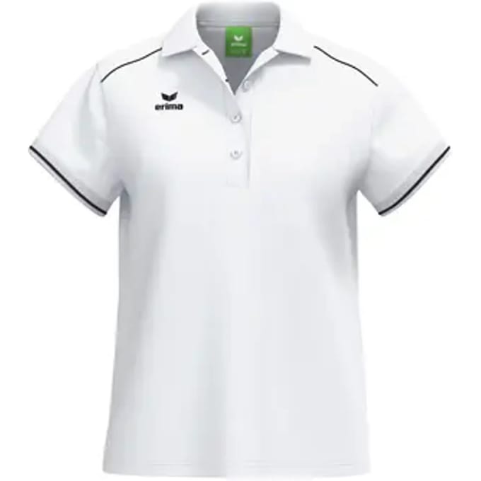 Erima Cmpt 3 Wings Polo Dames - Wit / Zwart | Maat: 40