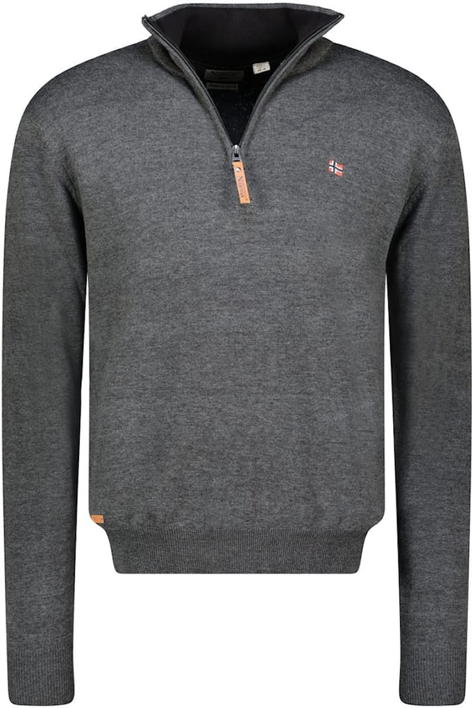 Geographical Norway Fregate Heren Trui Opstaande Kraag Grijs - M