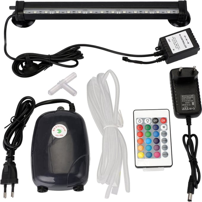 Aquarium Verlichting - RGB Verlichting met Luchtbellen - Lengte 39 cm