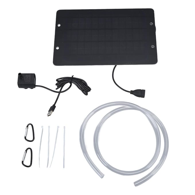 Zonnefontein 6V 10W Vogelbadfontein USB-interface met Waterpomp Zonne-waterfontein voor gray