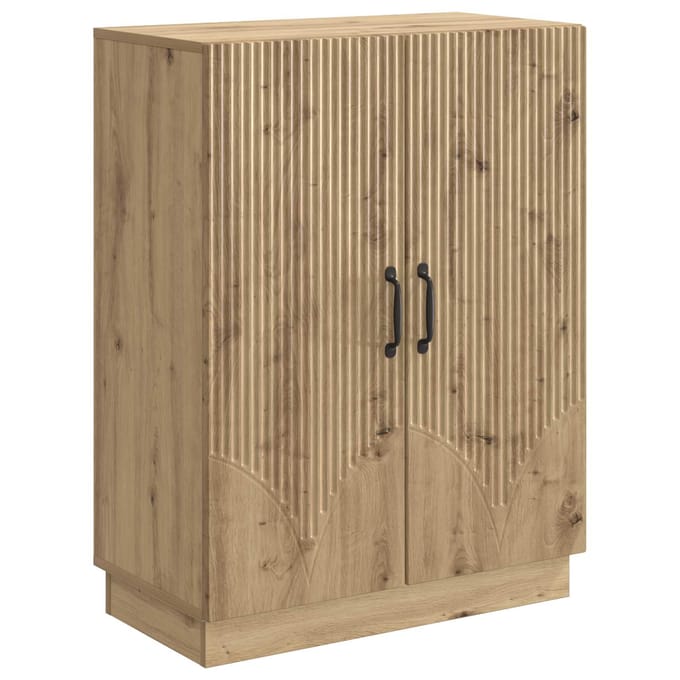 vidaXL - Dressoir - Artisanaal - eiken - 66 - x - 34,5 - x - 87 - cm - Bewerkt - hout