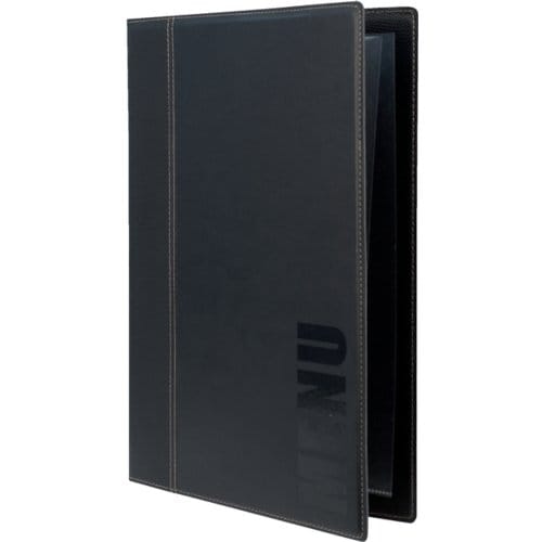 Securit® Menukaart | Menukaart map A4 Trendy - zwart