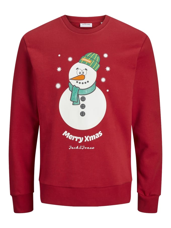Jack & Jones Heren Kersttrui JJXMAS JOLLY Rood - Maat S