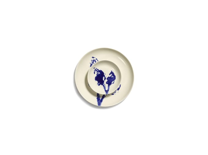 Serax Feast Schaal middel - Set - wit/ artisjok blauw