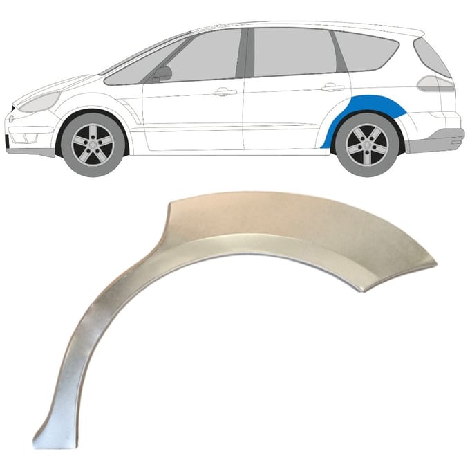 Reparatiepaneel achterspatbord voor Ford S-MAX 2006-2015 / Links