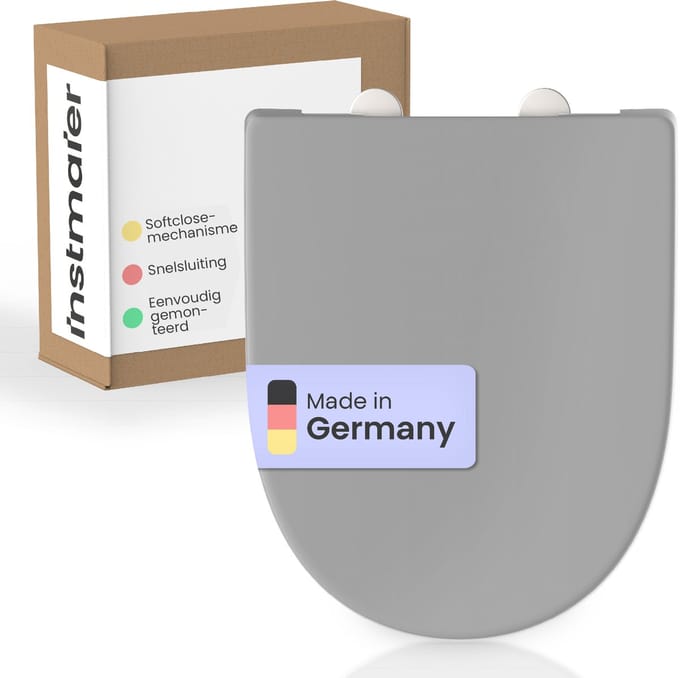 instmaier Alma - toiletzitting - Made in Germany - duroplast - D-vorm - Grijs
