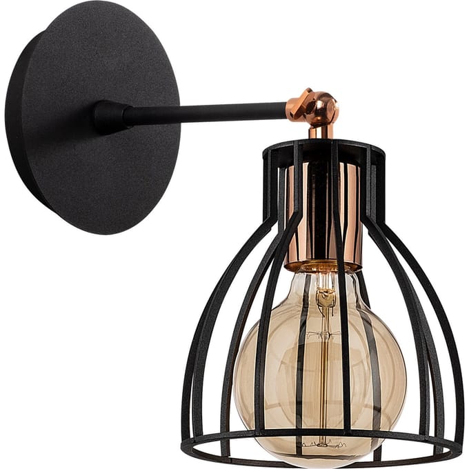 Asir - Wandlamp - Zwartbrons - 15 x 15 x 24 cm