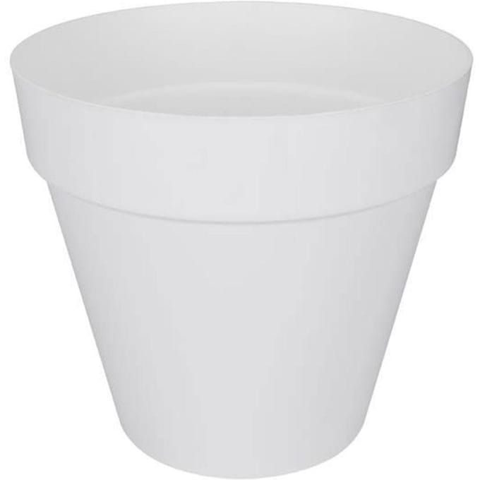 ELHO Pot de fleurs rond LOFT URBAN - 48 L - Ø 50 x H.44 cm - Blanc - Plastique