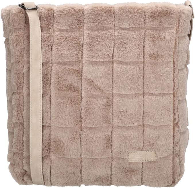 Zebra Trends Milou Crossbodytas - Schoudertas - Fur - Bont - Lichttaupe