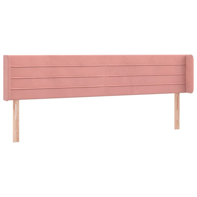 vidaXL - Hoofdbord - LED - 163x16x78/88 - cm - fluweel - roze