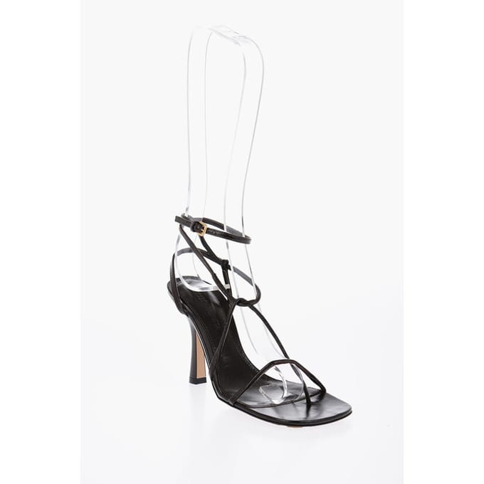 Leren THE LINE muiltjes 9 cm in bruin