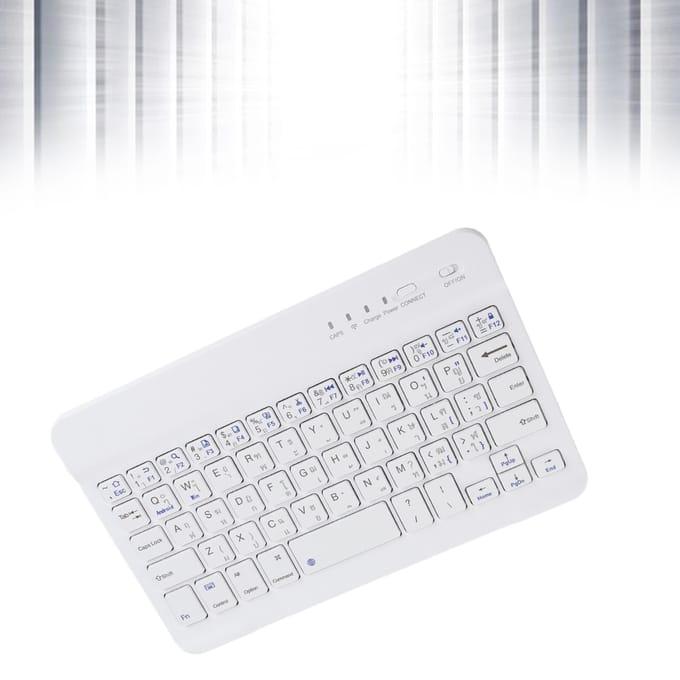 Clavier Bluetooth sans fil de 7 à 8 pouces, avec pieds ciseaux, autonomie de 40 heures