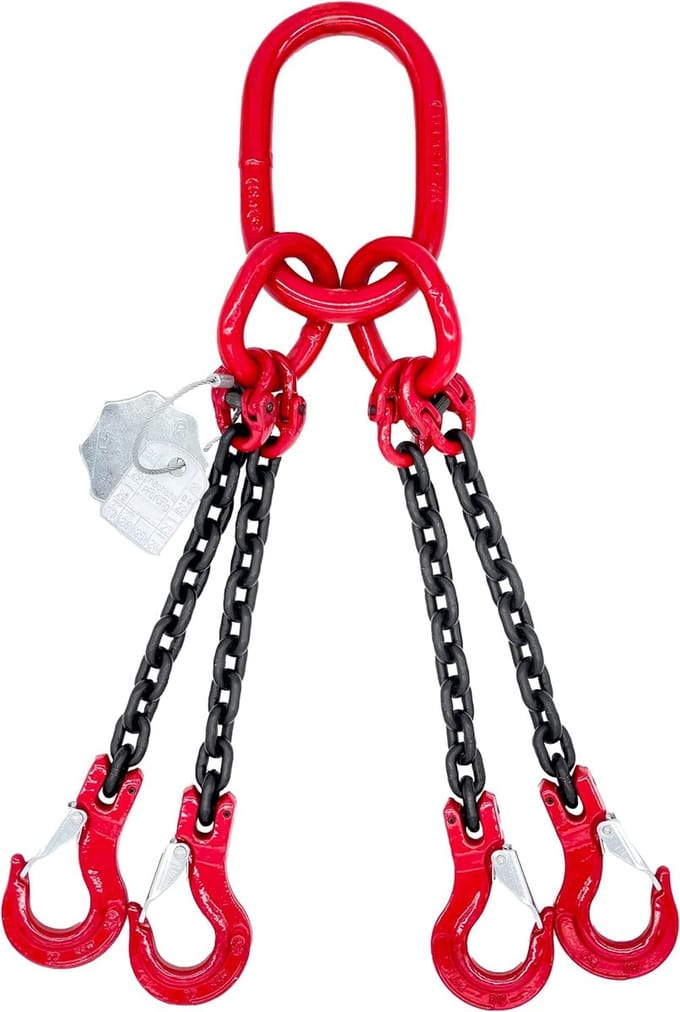 Dolezych - 123 19440804 - DIY Ophangketting Sling, 2,00 m, Rood, Zwart