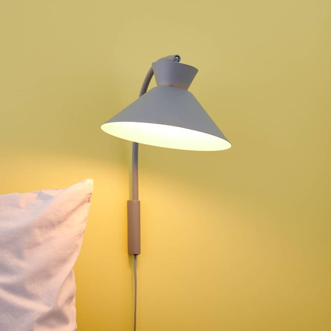 Nordlux Wandlamp Dial met stekker, grijs
