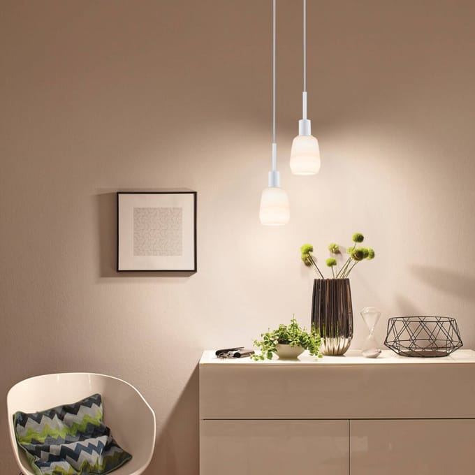 Paulmann 96971 URail DecoSystems hanglamp, wit, max. 1x20W E14, lamp niet inbegrepen