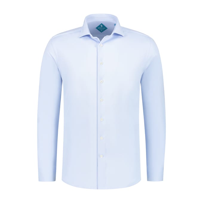 District Indigo Overhemd Pique Performance Licht Blauw   43