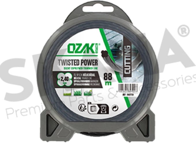 Spiraalvormige nylondraad OZAKI PREMIUM, Ø: 2,4mm, L: 88m.