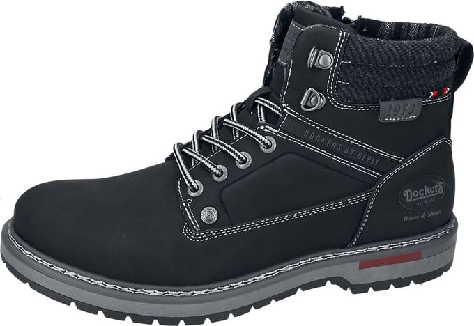 Dockers by Gerli Zwarte boot Geveterde laarzen zwart EU43