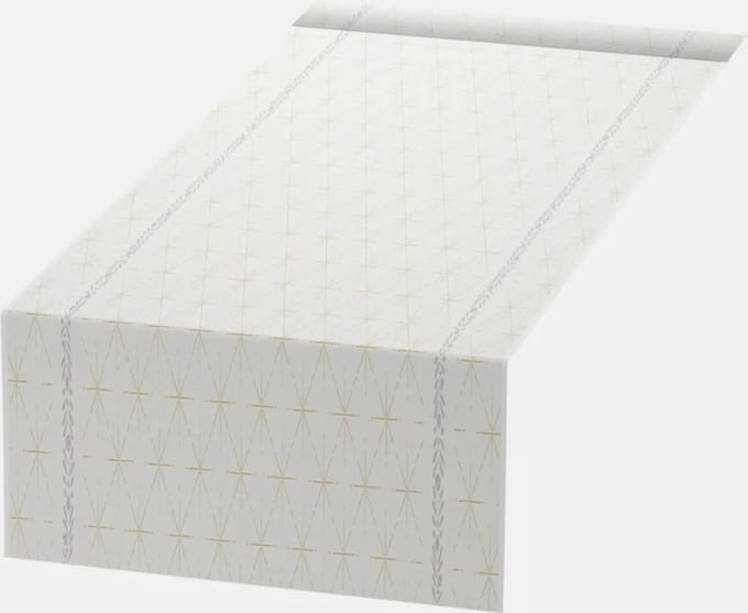 Duni tafelloper kerst - 0.4*1.2 - wit/goud - 20 stuks