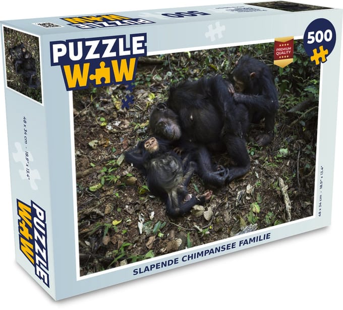 Puzzel Apen - Slapen - Bos - Legpuzzel - Puzzel 500 stukjes