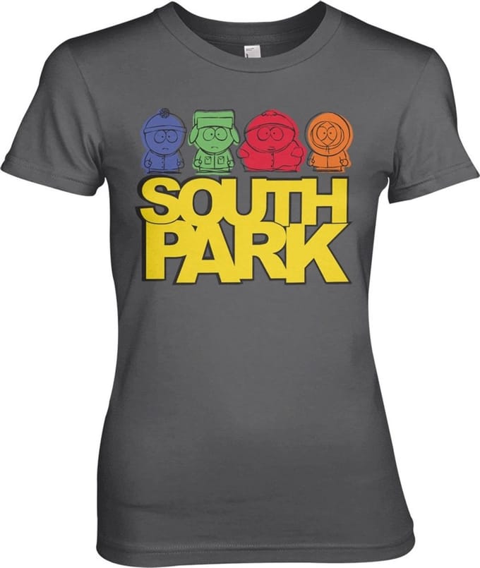 South Park Sketched Girly Tee dames-T-shirt donkergrijs