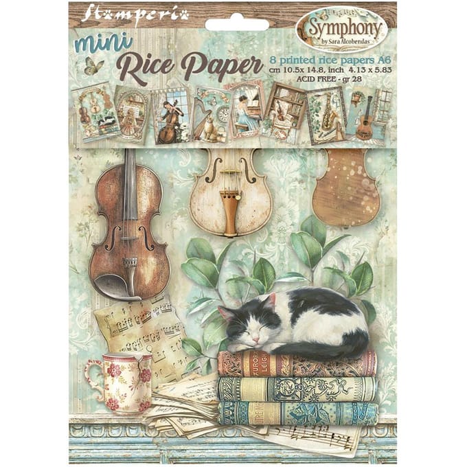 Stamperia Motief strozijde assortiment "Symphony", DIN A6, set van 8