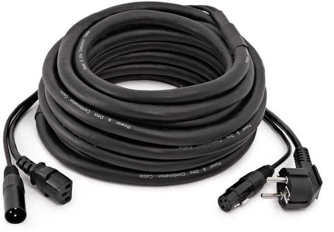 XLR en EU IEC Combinatiekabel van Gear4music, 20m