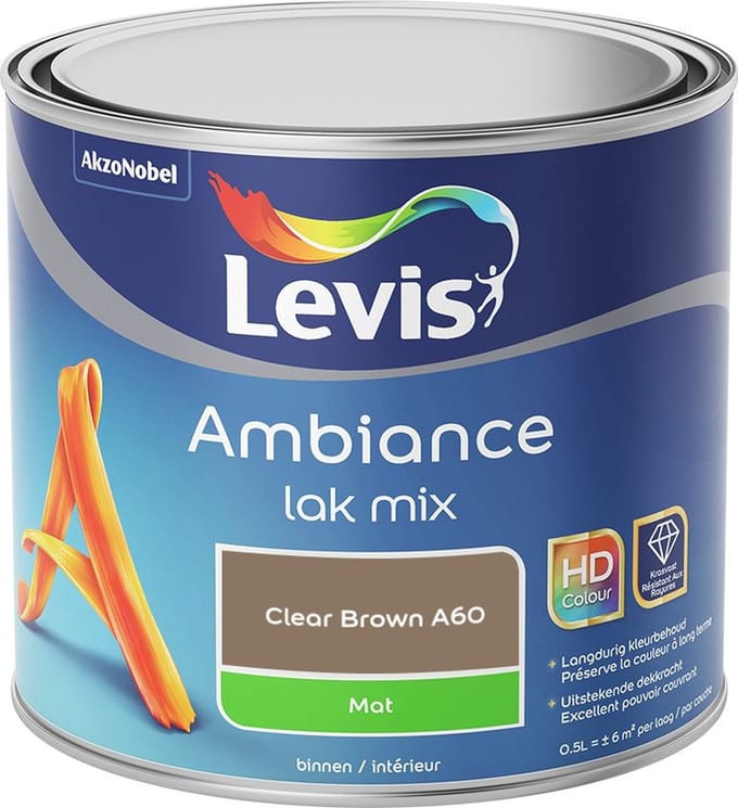 Levis - Ambiance Lak Mat Mix - Clear Brown A60 - Mengverf - 0,5 L