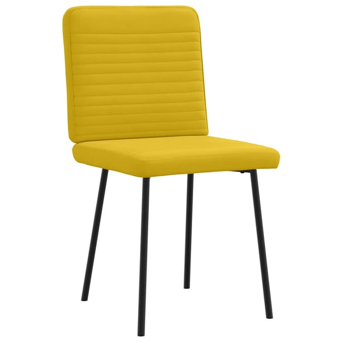 vidaXL Eetkamerstoelen 2 st fluweel geel