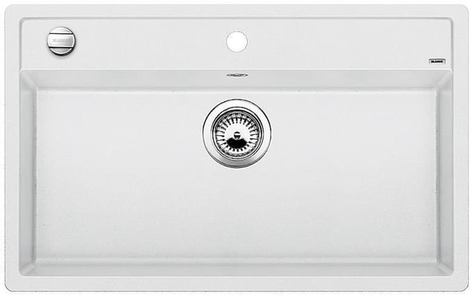 Spoelbak Blanco Dalago 8 vlakbouw wit 516644.Draaiknopbediening.