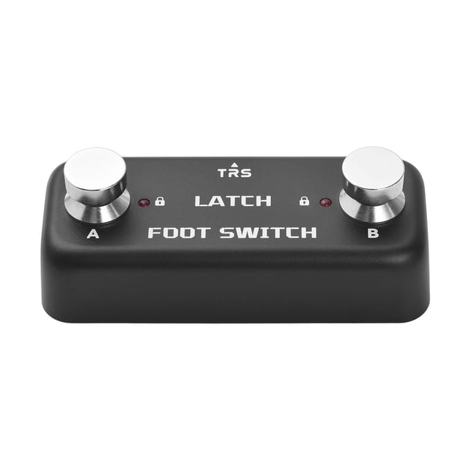 2 Voetschakelaar Pedaal Effect Controller Pedaal A B Kanaal Voetschakelaar met Vergrendelingsfunctie LED Indicator Verlichting 6,35 mm gray