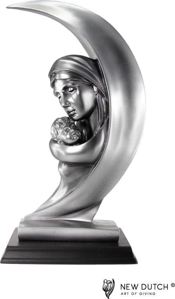 Mother and Child 30 cm (Beeld) Staand model, Zilverkleurig
