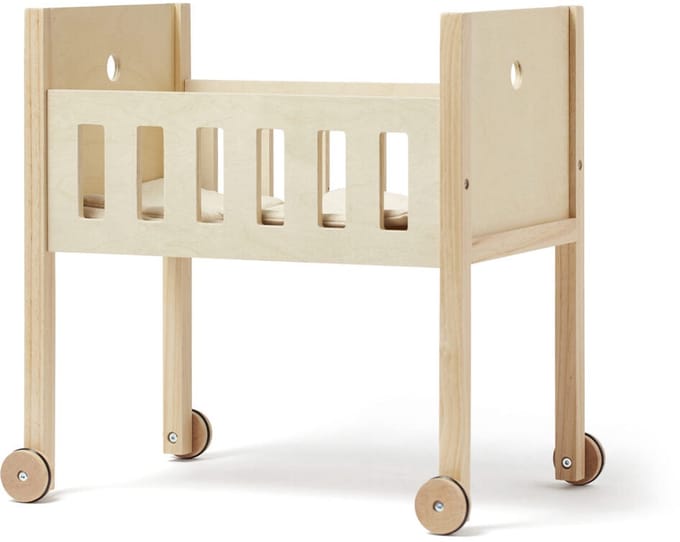 Kids Concept - Poppenbed nature met bedset - Poppenbedjes