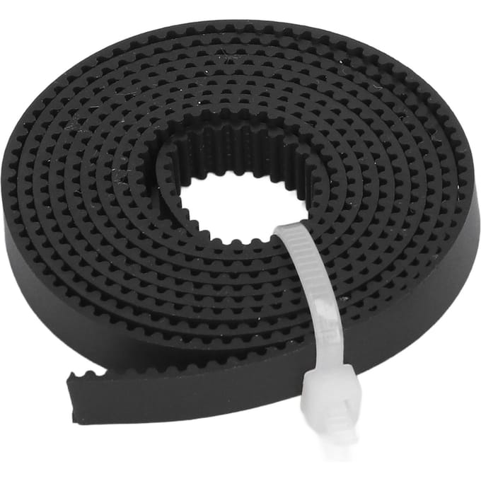 3D Print Open Timing Belt Flexibel Stabiel Laag Geluid Slijtvast Rubberen Aandrijfriem voor Ender 3 black