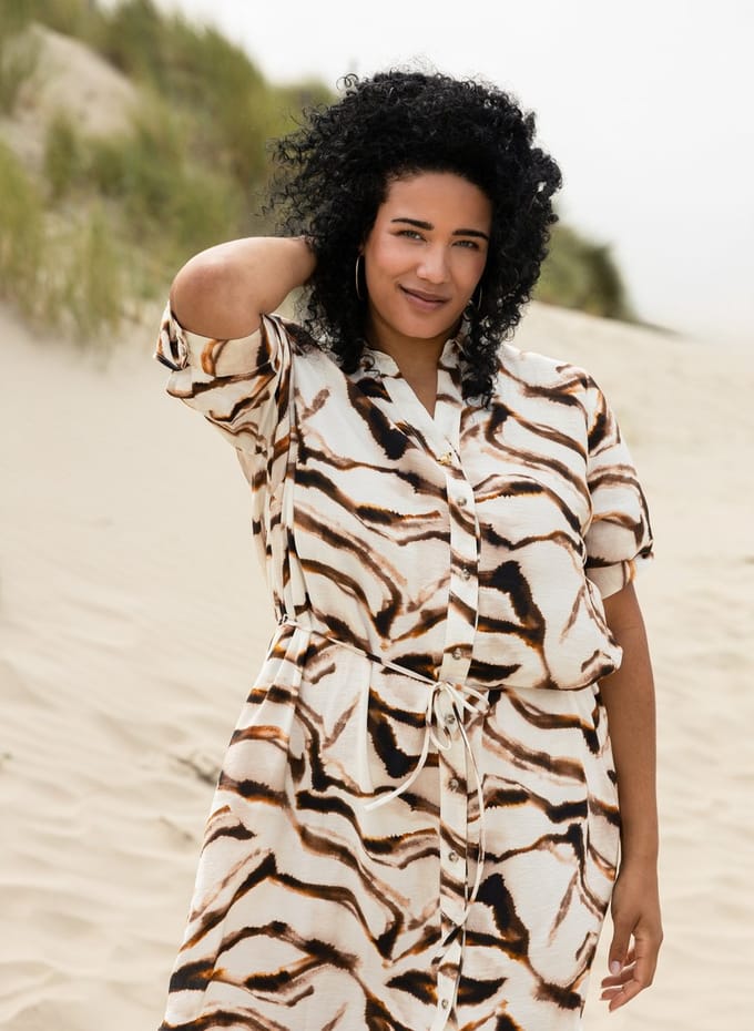 YEST CURVE Hamida Essential One pieces - Black Multi Colour - maat 3(52)