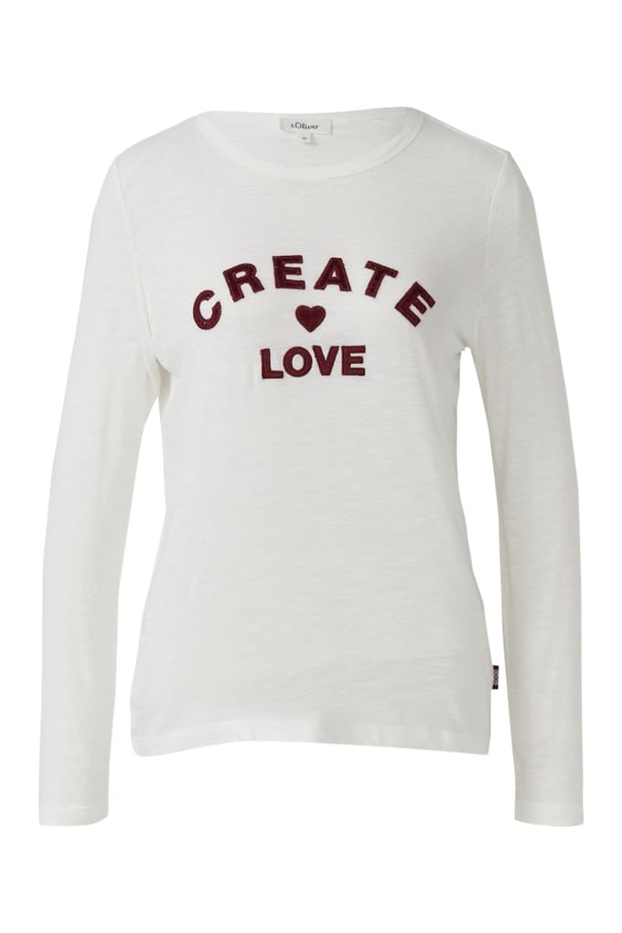 s.Oliver T-shirts Offwhite Größe: 38 | Hemden Outlet | Damen | Weiß