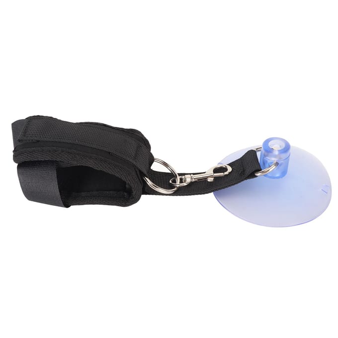 Zware Douchelijn met Zuignap en Verstelbare Halsband voor Hond, Puppy, Kat black